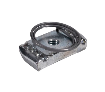 Top Lock Spring Channel Nuts, Electro Galvanized Steel