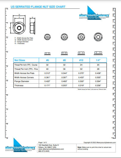 PDF Thumbnail US-serrated-flange-nut size chart
