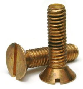 Machine Screws, Slotted Flat Head, Silicon Bronze, #6-32