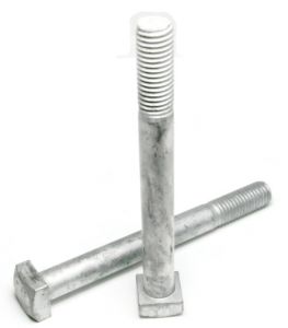 Square Head Bolts, Hot Dipped Galvanized, 5/8"-11