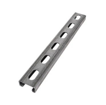 Strut Channel With Short Slots, Shallow, 14 Gauge 1-5/8" x 13/16", Pre Galvanized Steel (USA Made)