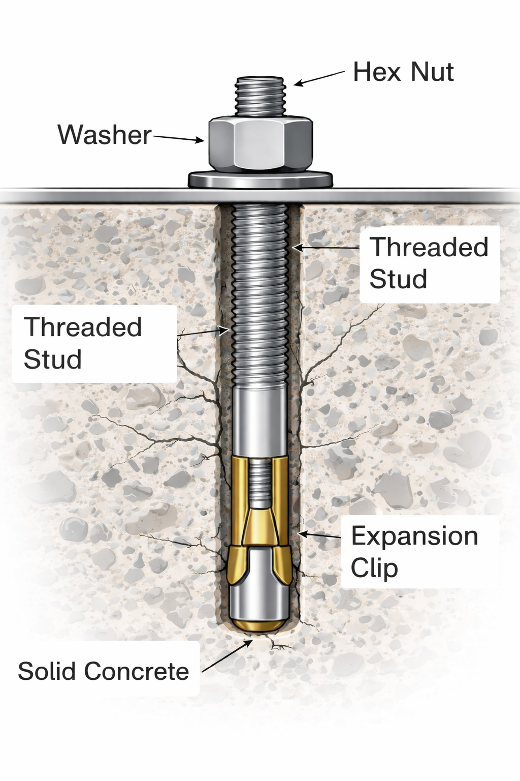 Wedge anchor diagram