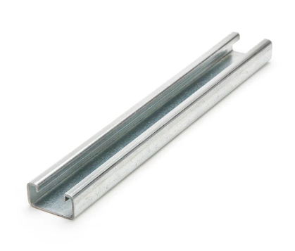 Solid Strut Channel, Shallow, 12 Gauge 1-5/8" x 13/16", Hot Dip Galvanized Steel (USA Made)
