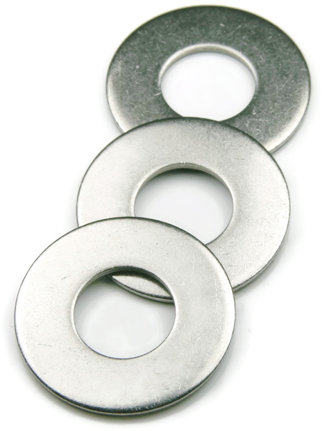 Flat Washers, Stainless Steel 304, #10 (.203 ID x .437 OD x .063 Thick)