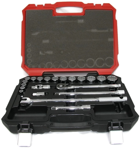 21 Piece 1/2" Drive SAE 12 Point Master Socket Set