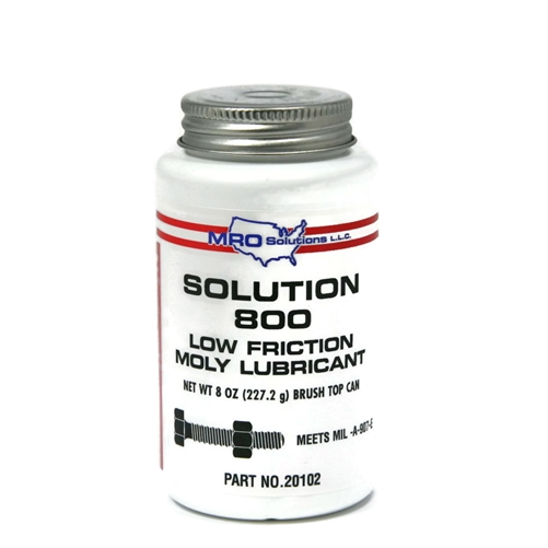 MRO Solution 800, Black Moly, Low Friction Moly Anti-Seize Lubricant, 8 oz.