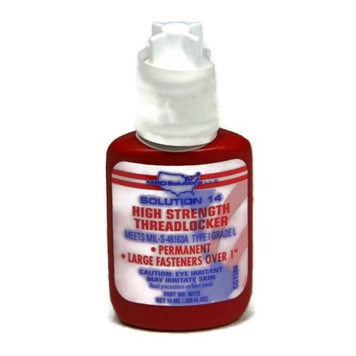 MRO Solution 14, High Strength/Viscosity Red Threadlocker 10ml