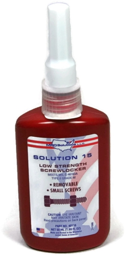 MRO Solution 15, Low Strength Purple Screwlocker 50ml