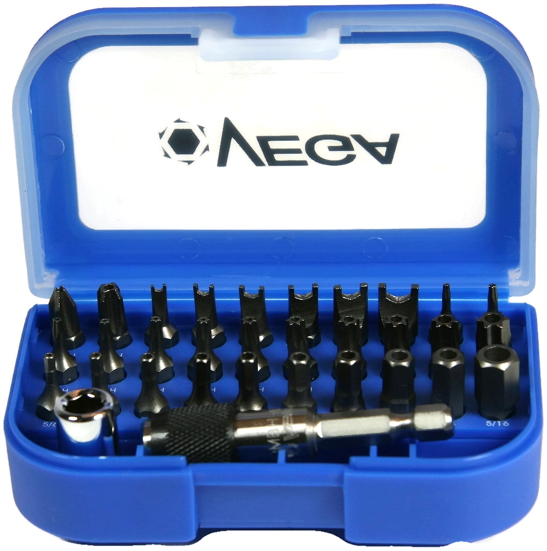 32 Piece Industrial Driver Bit Set - Security Tamper Proof - V32-1TP