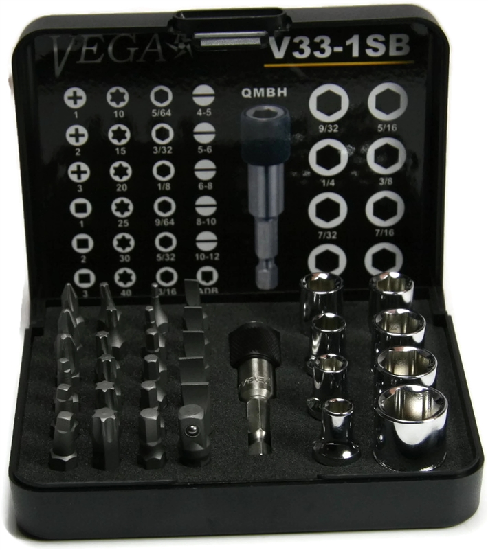 33 Piece Industrial Driver Bit and Socket Set - Standard - V33-1SB
