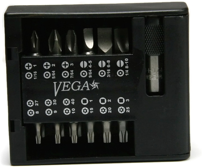 25 Piece Industrial Driver Bit Set - Security Tamper Proof - VT-25A
