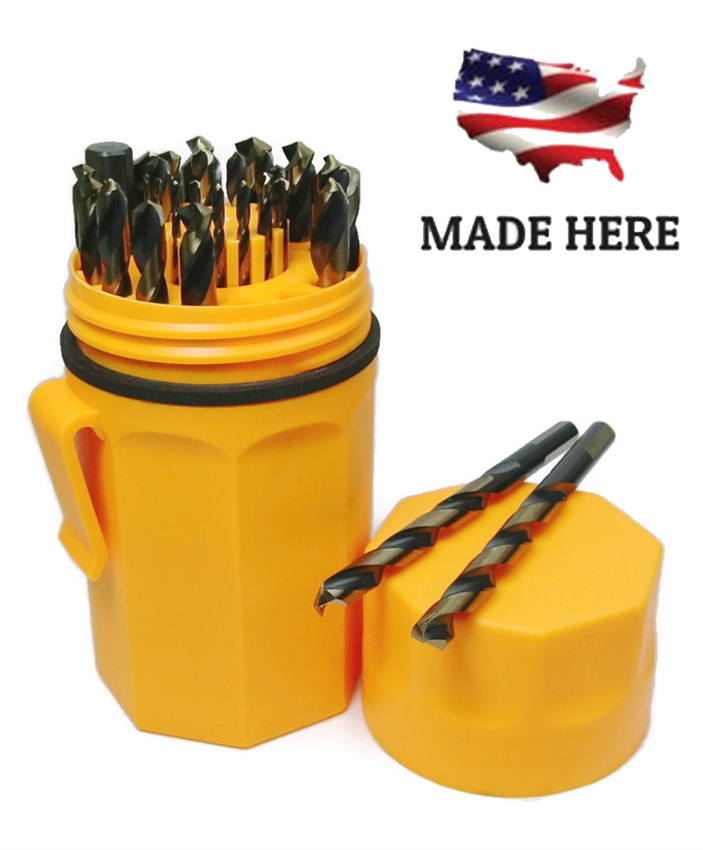 Norseman Super Premium Magnum 29 Piece 190AG 190 AG Jobber Length Drill Bit Set - Orange Ultradex