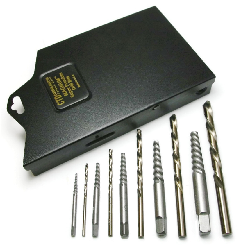 Norseman Bolt, Pipe, Screw Extractor & Left Hand Drill Set - 10 Piece Set
