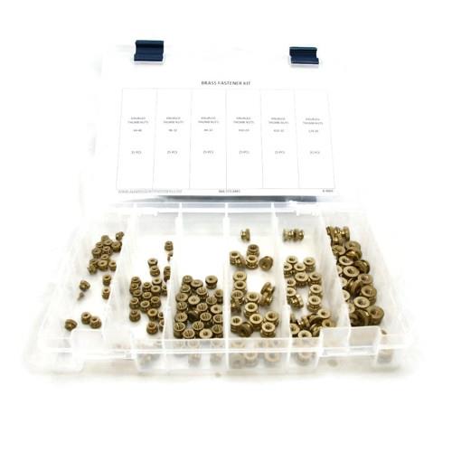 Kit Assortment, Knurled Thumb Nuts, Brass, 151 Pieces Kit Assortment, Knurled Thumb Nuts, Brass, 151 Pieces