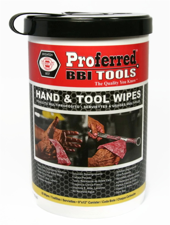 Hand and Tool Wipes - 82 Wipe Canister
