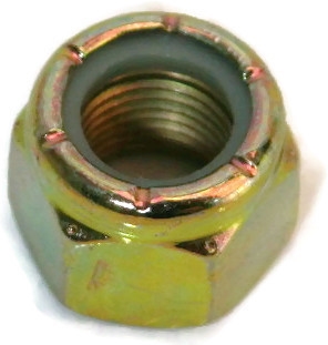 Nylon Lock Nuts, Yellow Zinc, Grade C