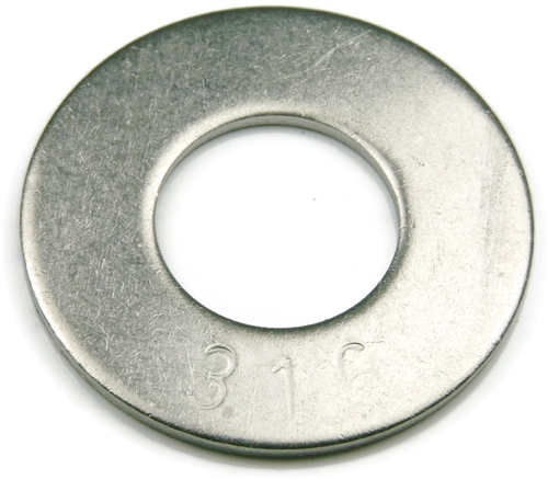 Flat Washers, Stainless Steel 316, #12 (0.250 ID x 9/16 OD x .050 THK)