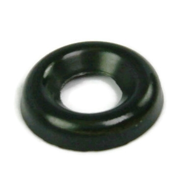 Finishing Cup Washers, Black Oxide Stainless Steel 18-8, #6