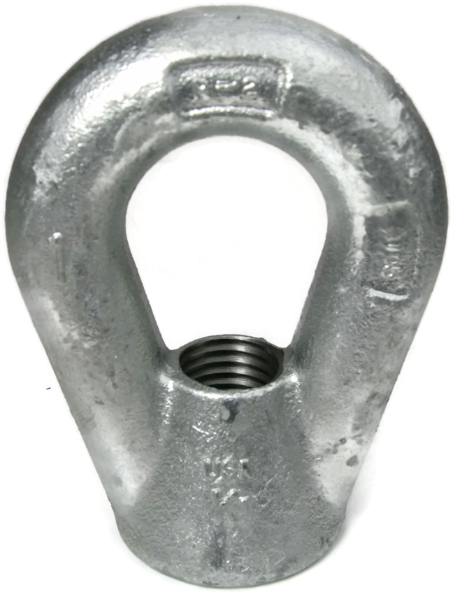 Ken Forging Style B Eye Nuts, Hot Dipped Galvanized, USA Made