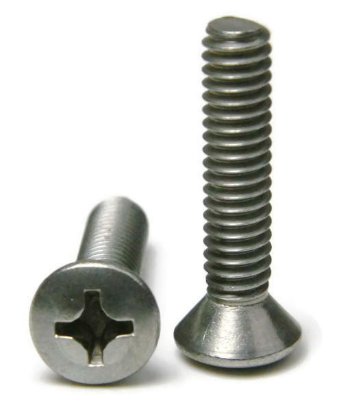 Machine Screws, Phillips Oval Head, Stainless Steel 18-8, #4-40