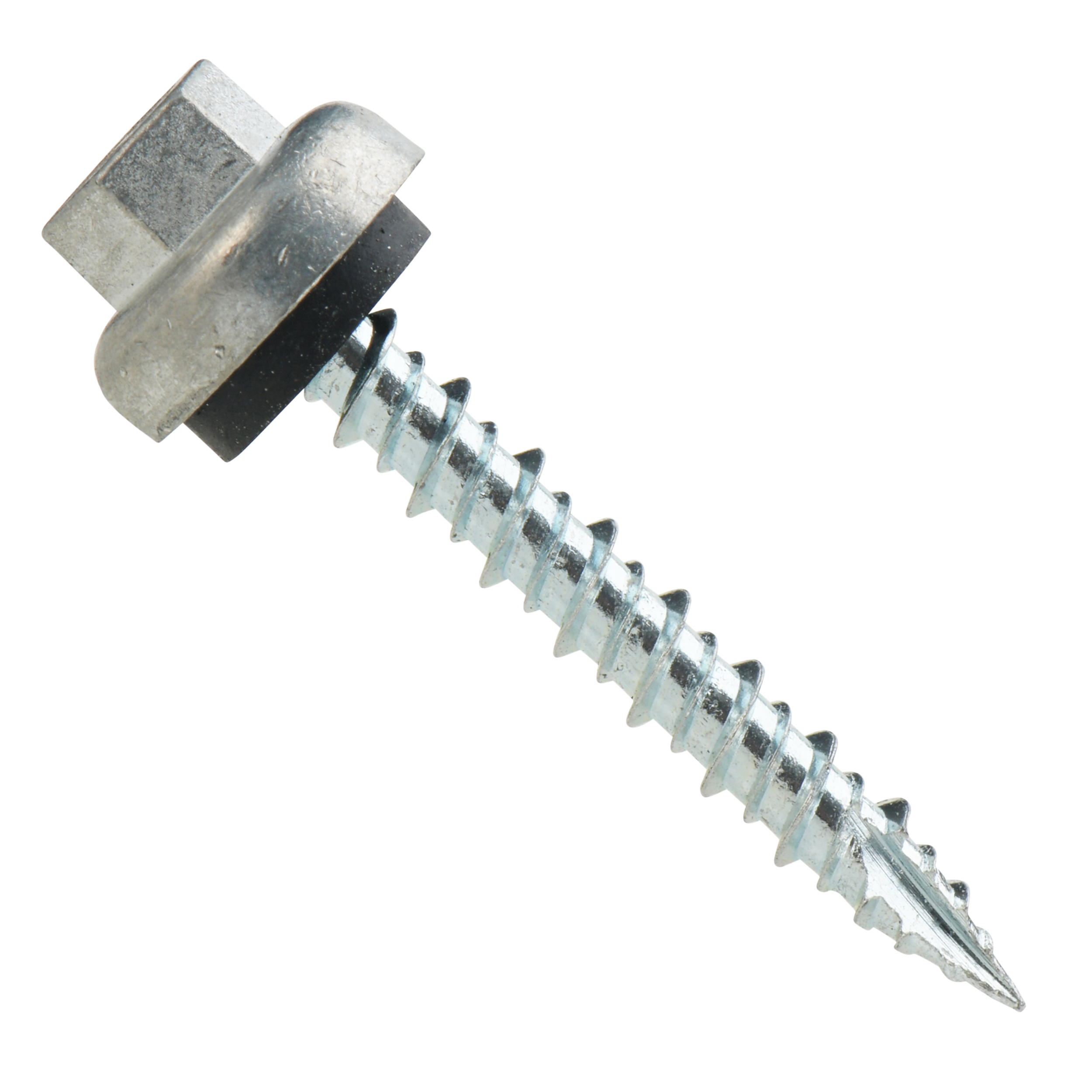 Roofing Screws, Pro-Z™, Hi-Lo Thread, Type 17 Point, Zinc Plated Steel, Unpainted, #10