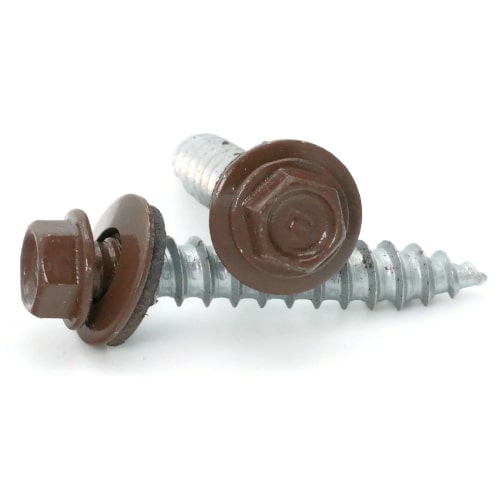 Roofing Screws, FastGrip™, Sharp Point, Stainless Steel 18-8, Brown, #9 Roofing Screws, FastGrip™, Sharp Point, Stainless Steel 18-8, Brown, #9