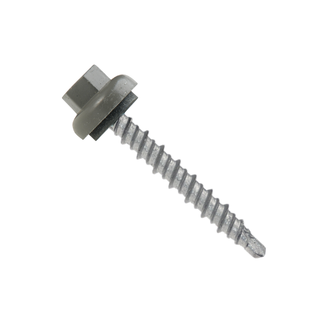Roofing Screws, Pro-Z™, Hi-Lo Mini-Driller, Charcoal, #10