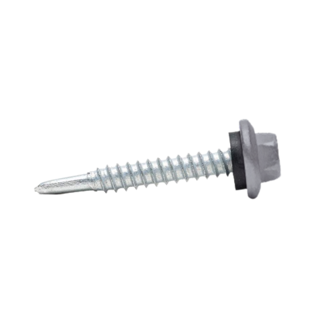 Roofing Screws, MetalGrip™, T3, Self Driller, Galvanized Steel, Slate, #12