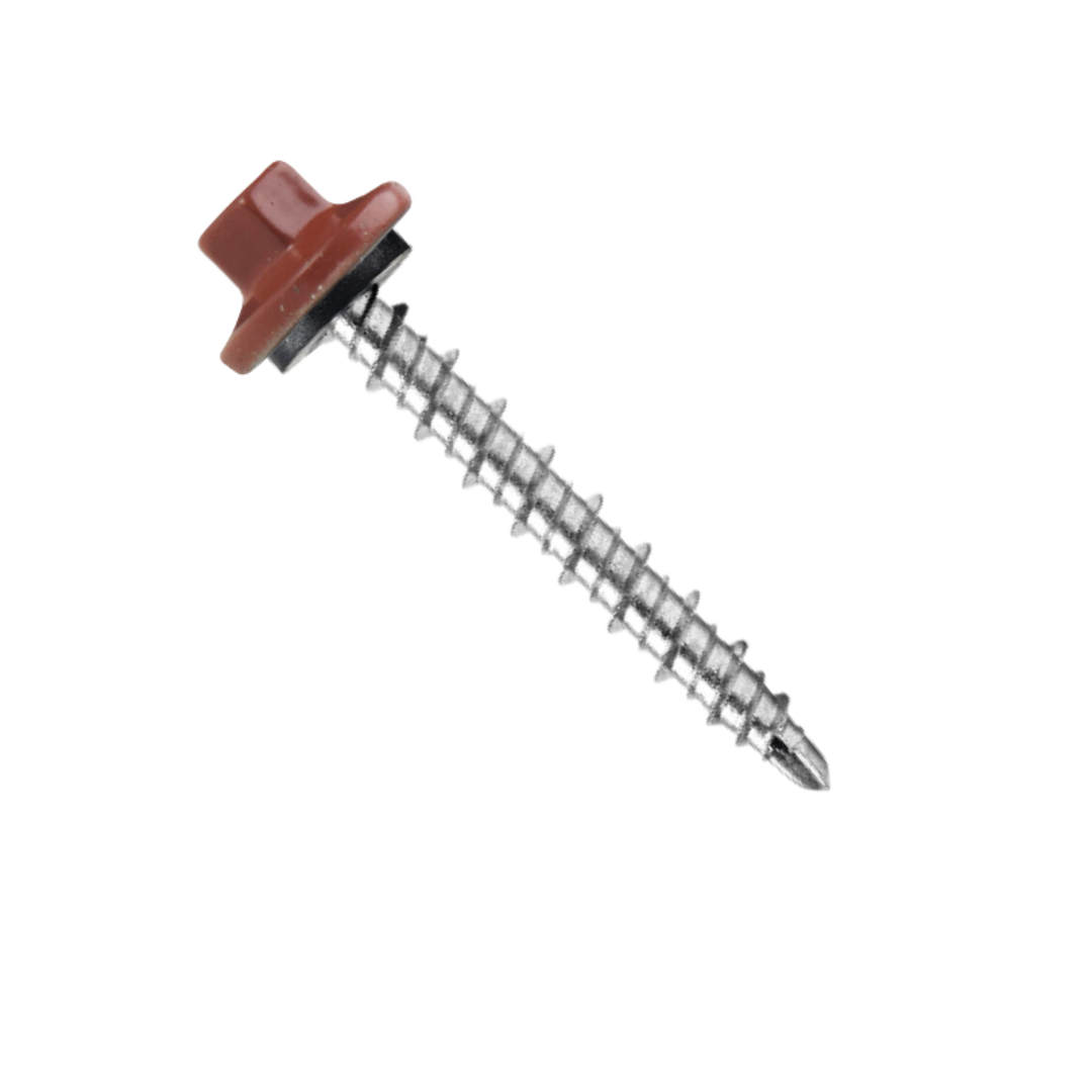 Roofing Screws, ProCap MINI-DRILLER™, Stainless Steel 304, Red, #10