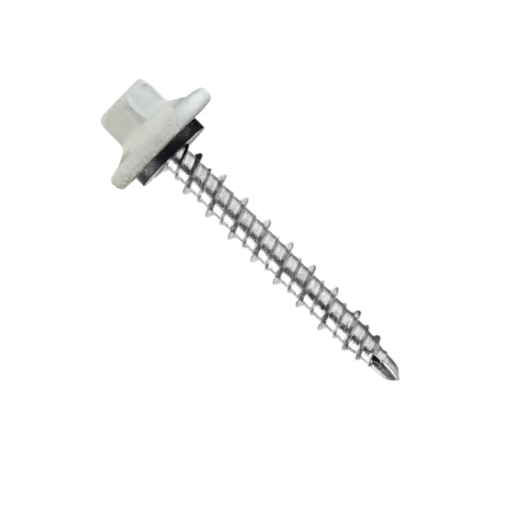 Roofing Screws, ProCap MINI-DRILLER™, Stainless Steel 304, White, #10