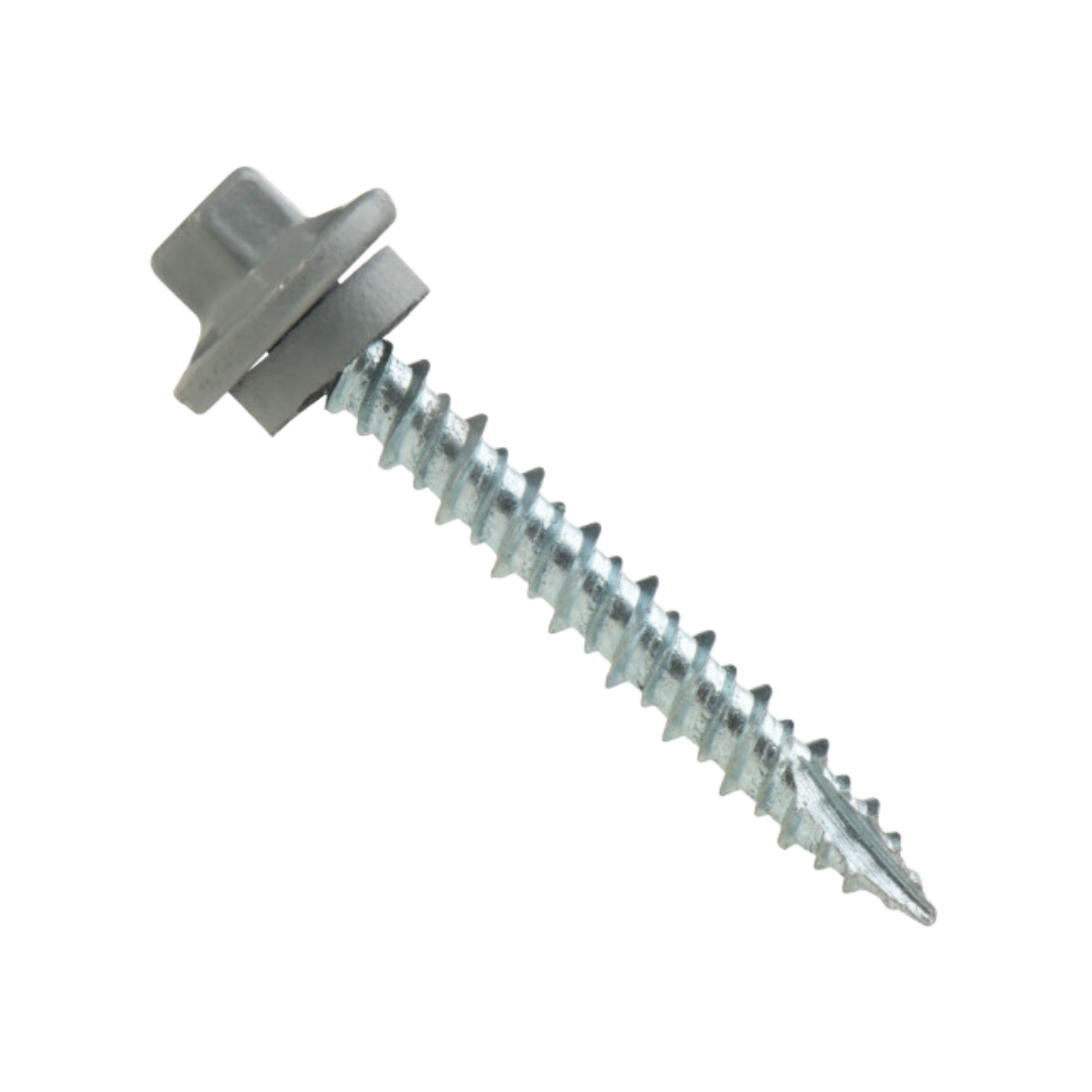 Roofing Screws, ProCap™, Hi-Lo Thread, Type 17 Point, Stainless Steel 304, Slate, #10 Roofing Screws, ProCap™, Hi-Lo Thread, Type 17 Point, Stainless Steel 304, Slate, #10