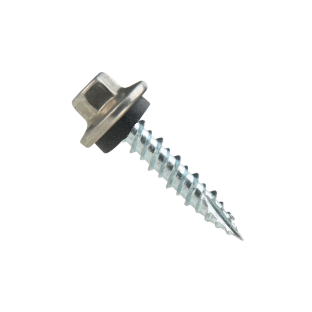 Roofing Screws, ProCap™ Stitch, Type 17 Point, Stainless Steel 304, Unpainted, #12 x 3/4" Roofing Screws, ProCap™ Stitch, Type 17 Point, Stainless Steel 304, Unpainted, #12 x 3/4"