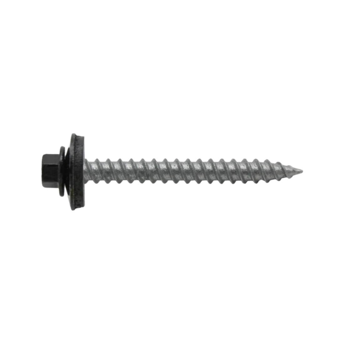 Roofing Screws, ReGrip™, Sharp Point, Galvanized Steel, Black, #12 Roofing Screws, ReGrip™, Sharp Point, Galvanized Steel, Black, #12