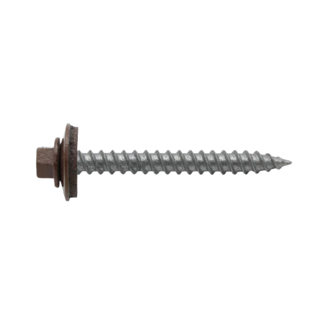 Roofing Screws, ReGrip™, Sharp Point, Galvanized Steel, Brown, #12 Roofing Screws, ReGrip™, Sharp Point, Galvanized Steel, Brown, #12