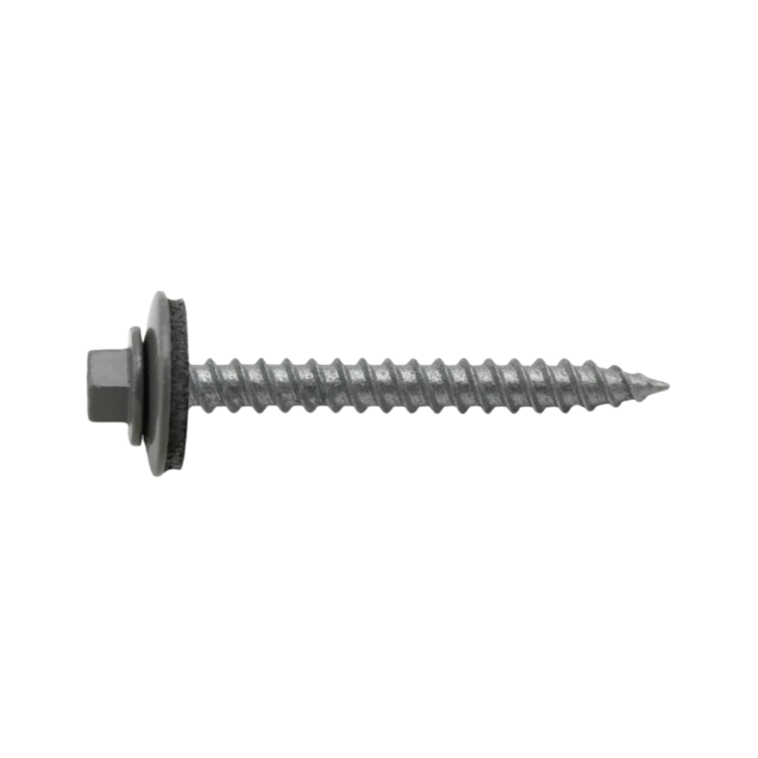 Roofing Screws, ReGrip™, Sharp Point, Galvanized Steel, Charcoal, #12 Roofing Screws, ReGrip™, Sharp Point, Galvanized Steel, Charcoal, #12