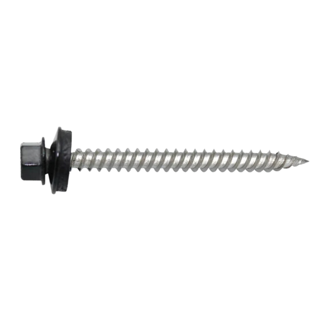 Roofing Screws, ReGrip™, Sharp Point, Stainless Steel 18-8, Black, #12 Roofing Screws, ReGrip™, Sharp Point, Stainless Steel 18-8, Black, #12