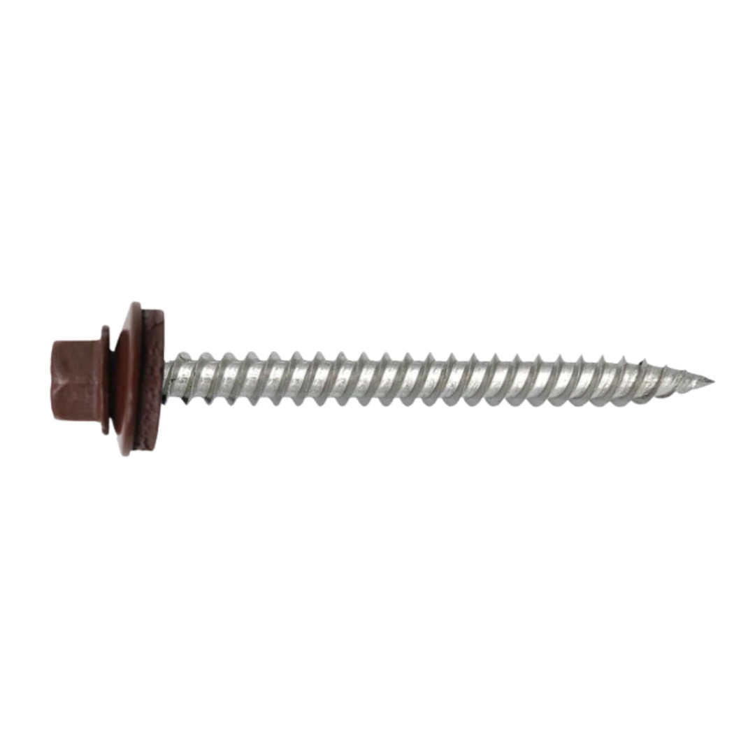 Roofing Screws, ReGrip™, Sharp Point, Stainless Steel 18-8, Brown, #12 Roofing Screws, ReGrip™, Sharp Point, Stainless Steel 18-8, Brown, #12