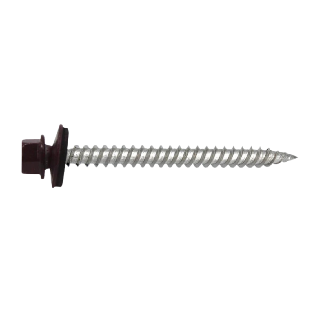 Roofing Screws, ReGrip™, Sharp Point, Stainless Steel 18-8, Burgundy, #12 Roofing Screws, ReGrip™, Sharp Point, Stainless Steel 18-8, Burgundy, #12