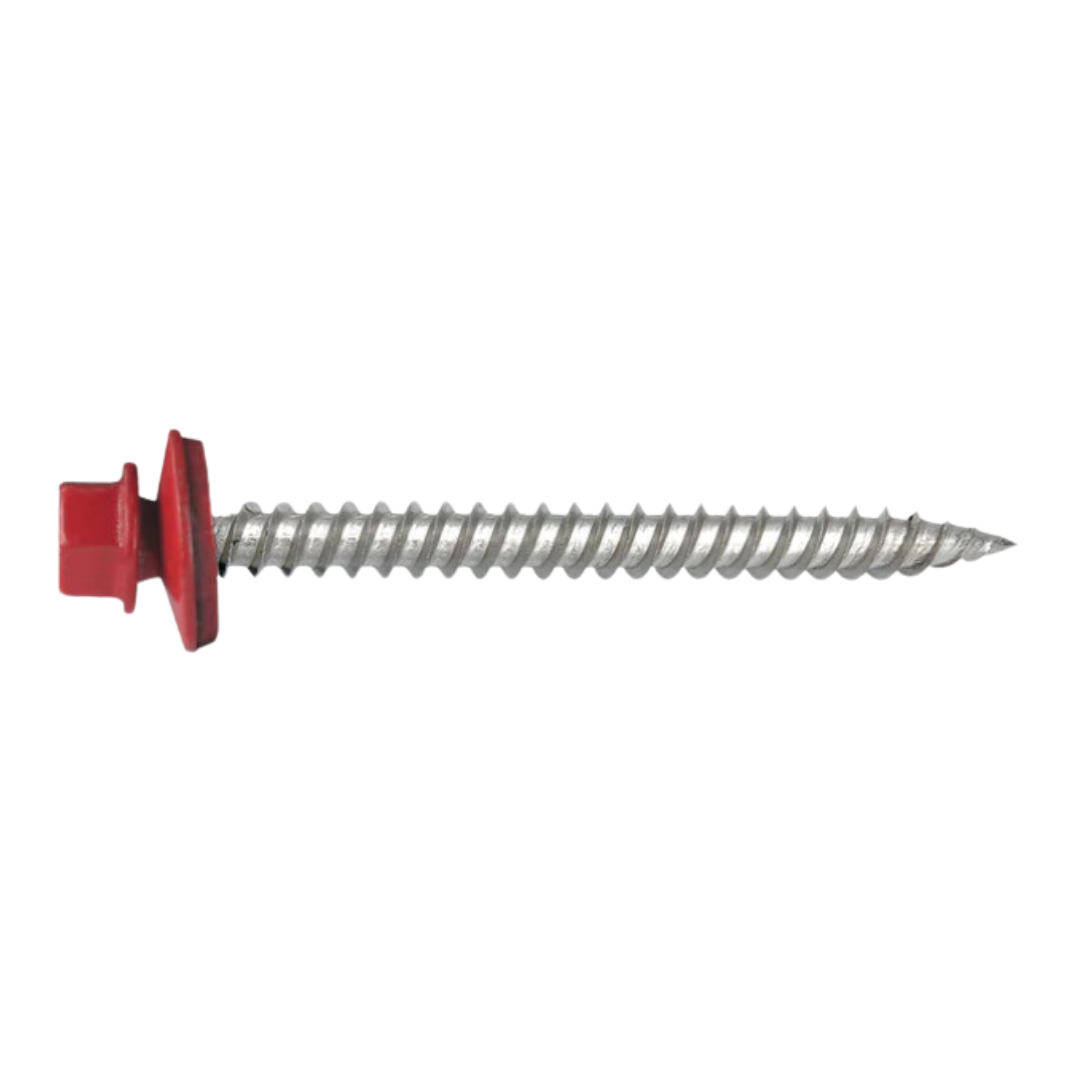 Roofing Screws, ReGrip™, Sharp Point, Stainless Steel 18-8, Crimson Red, #12 Roofing Screws, ReGrip™, Sharp Point, Stainless Steel 18-8, Crimson Red, #12