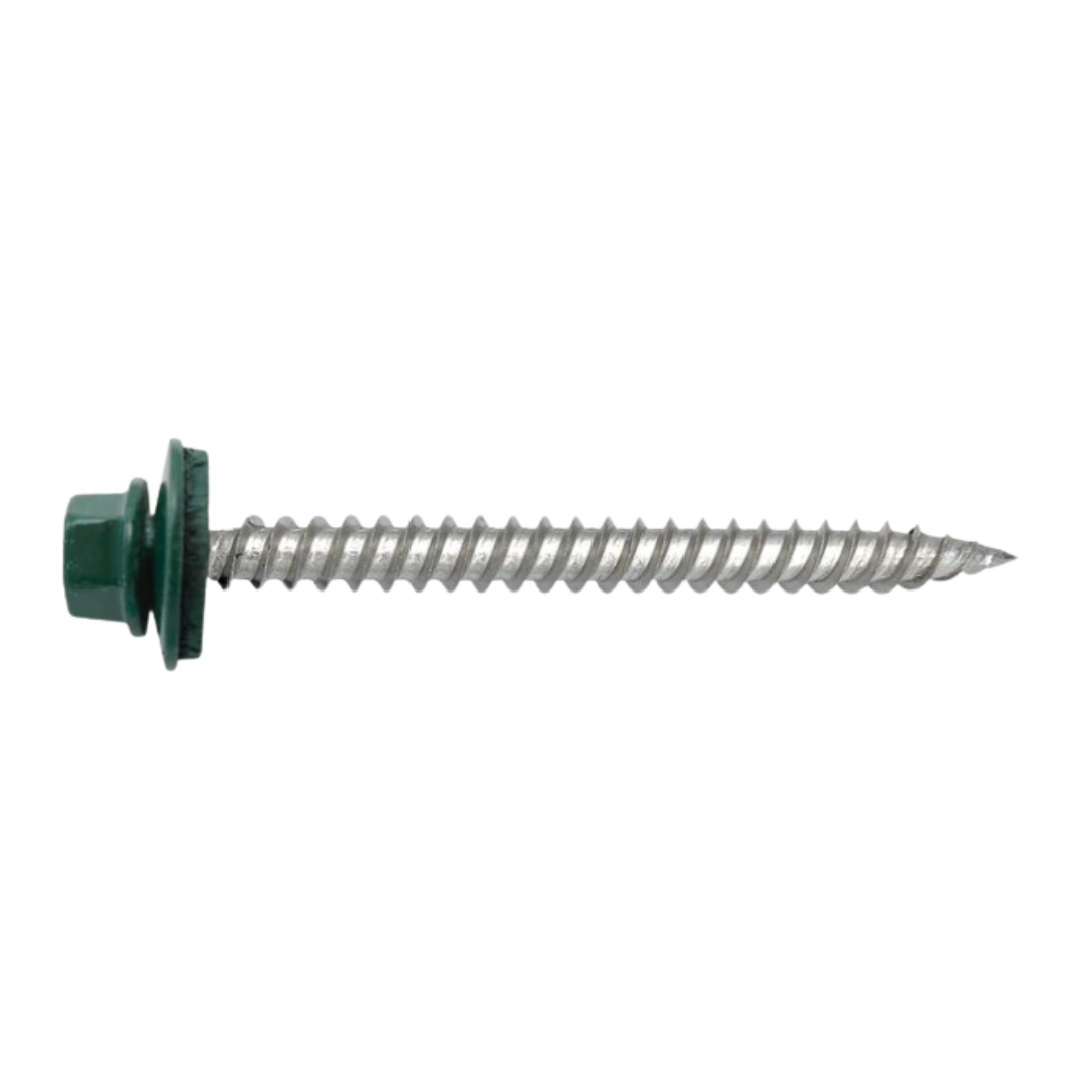 Roofing Screws, ReGrip™, Sharp Point, Stainless Steel 18-8, Forest Green, #12 Roofing Screws, ReGrip™, Sharp Point, Stainless Steel 18-8, Forest Green, #12