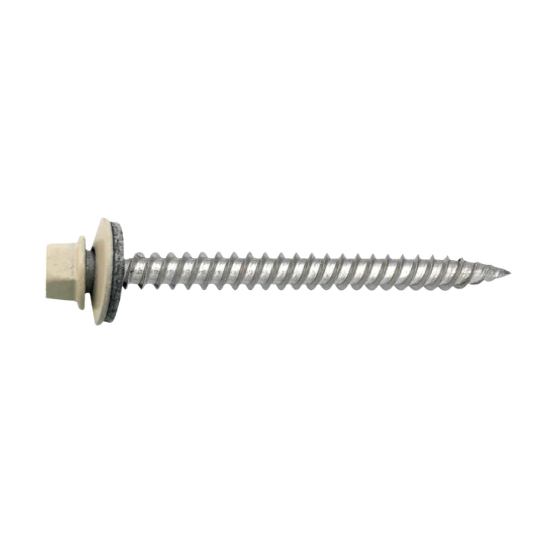 Roofing Screws, ReGrip™, Sharp Point, Stainless Steel 18-8, Ivory, #12 Roofing Screws, ReGrip™, Sharp Point, Stainless Steel 18-8, Ivory, #12