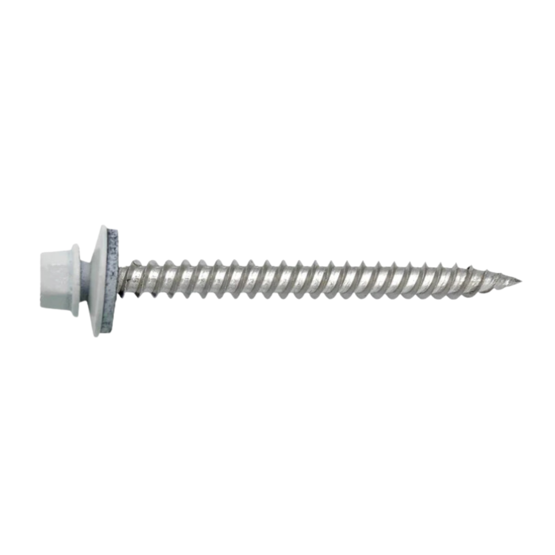 Roofing Screws, ReGrip™, Sharp Point, Stainless Steel 18-8, White, #12 Roofing Screws, ReGrip™, Sharp Point, Stainless Steel 18-8, White, #12