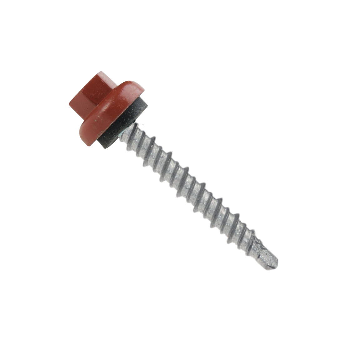 Roofing Screws, Pro-Z™, Hi-Lo Mini-Driller, Red, #10