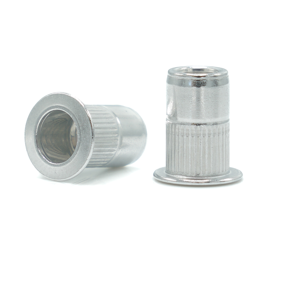 Rivet Nuts, Thinwall Ribbed Low Profile Head, Aluminium