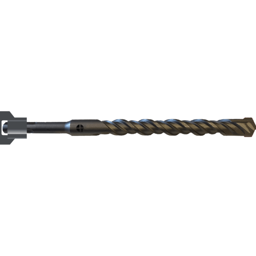 SDS-Plus 4 Cutter Carbide Drill Bit, 3/8" x 4" x 6"