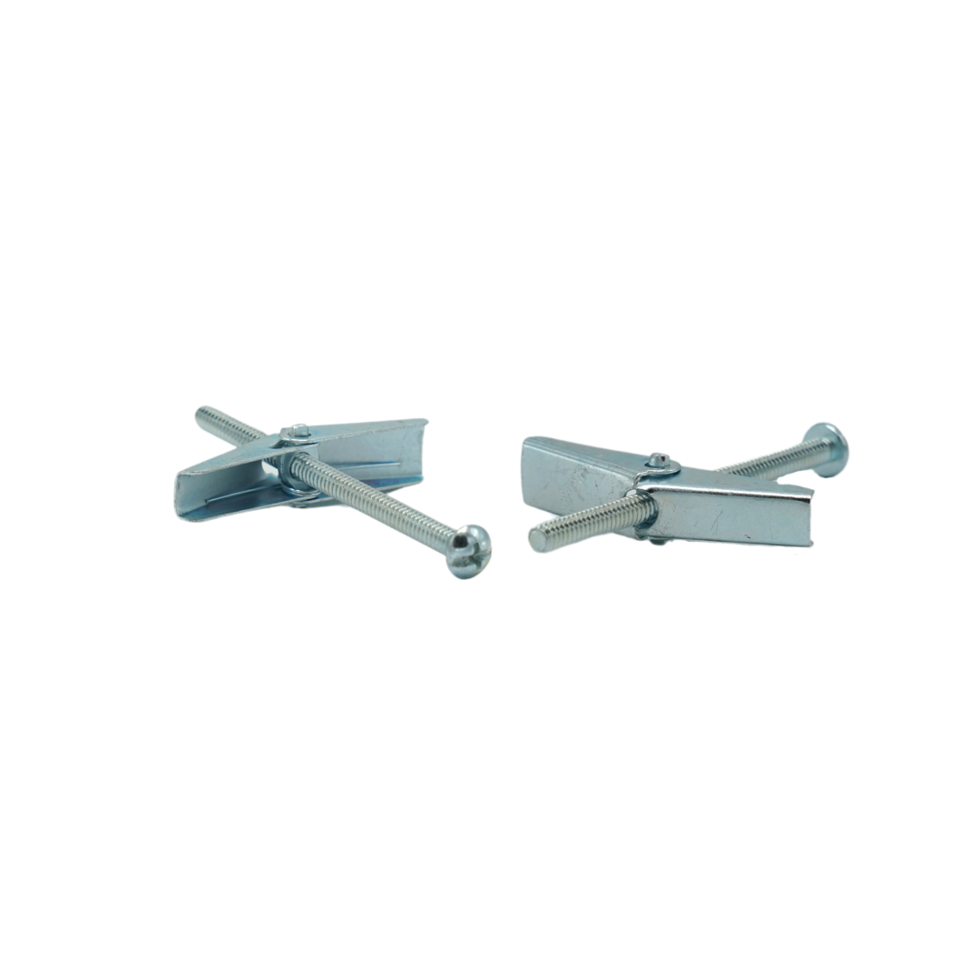 Round Head Toggle Bolt Anchor with Spring, Zinc Plated Steel, 1/4" Round Head Toggle Bolt Anchor with Spring, Zinc Plated Steel, 1/4"
