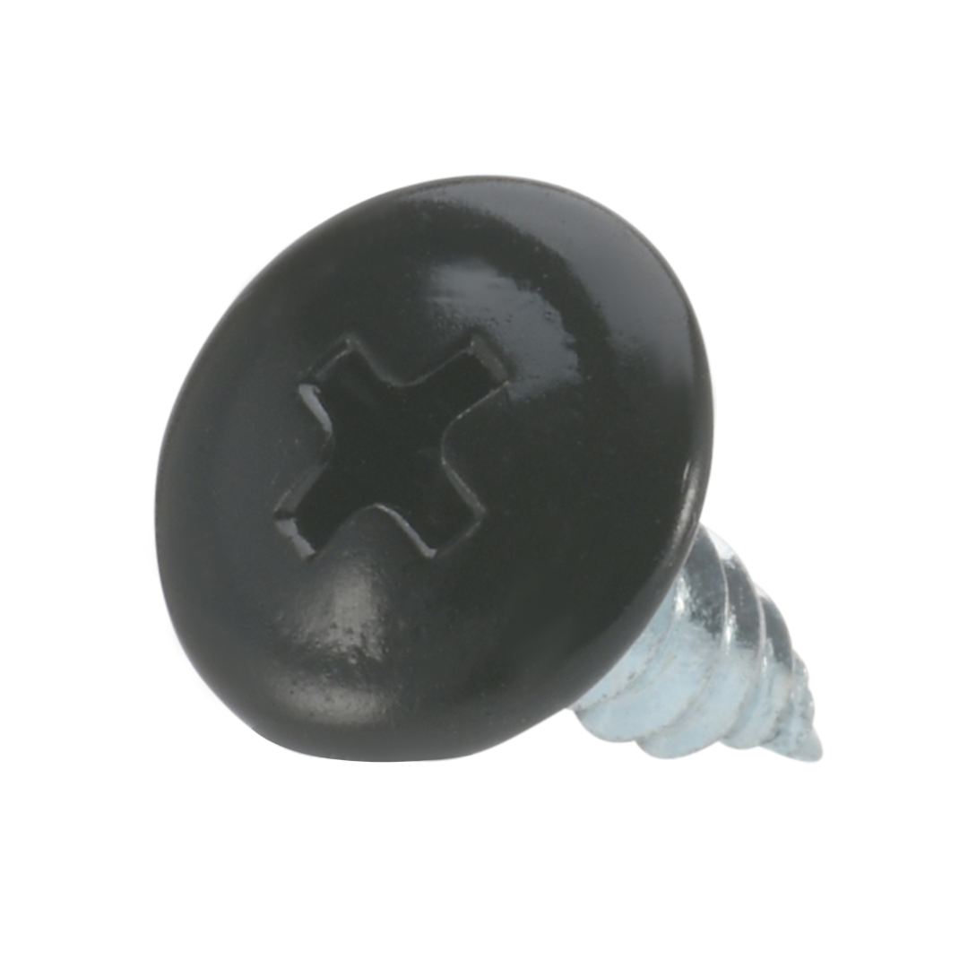 Roofing Screws, Phillips Wafer Head, Sharp Point, Zinc Plated Steel, Black, #8 Roofing Screws, Phillips Wafer Head, Sharp Point, Zinc Plated Steel, Black, #8