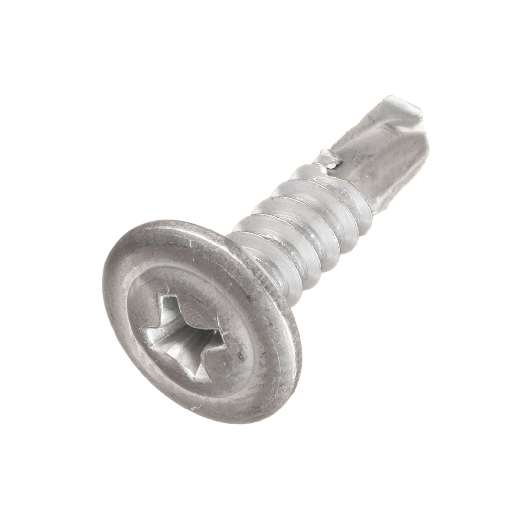 #8 Zinc Plated Phillips Wafer Head Self Drilling Screw - Unpainted