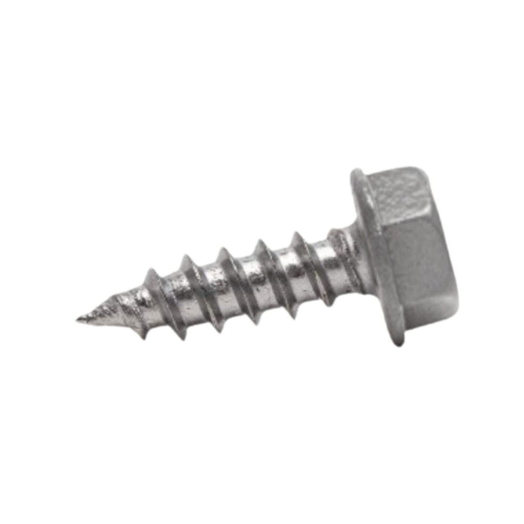 Roofing Screws, Self-Piercing Zip, Sharp Point, Stainless Steel 410, Unpainted, #7 x 1/2"