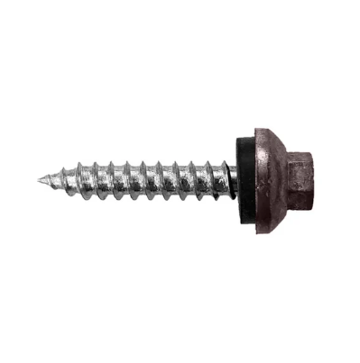 Roofing Screws, Pro-Z™ Stitch, Sharp Point, Zinc Plated Steel, Charcoal, #12